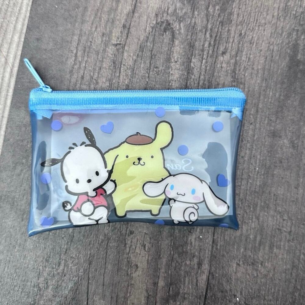 Sanrio mini blue dog theme clear coin bag